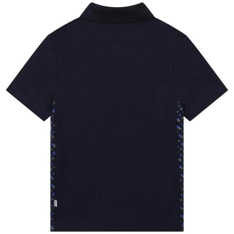 Boys Navy Short Sleeve Polo