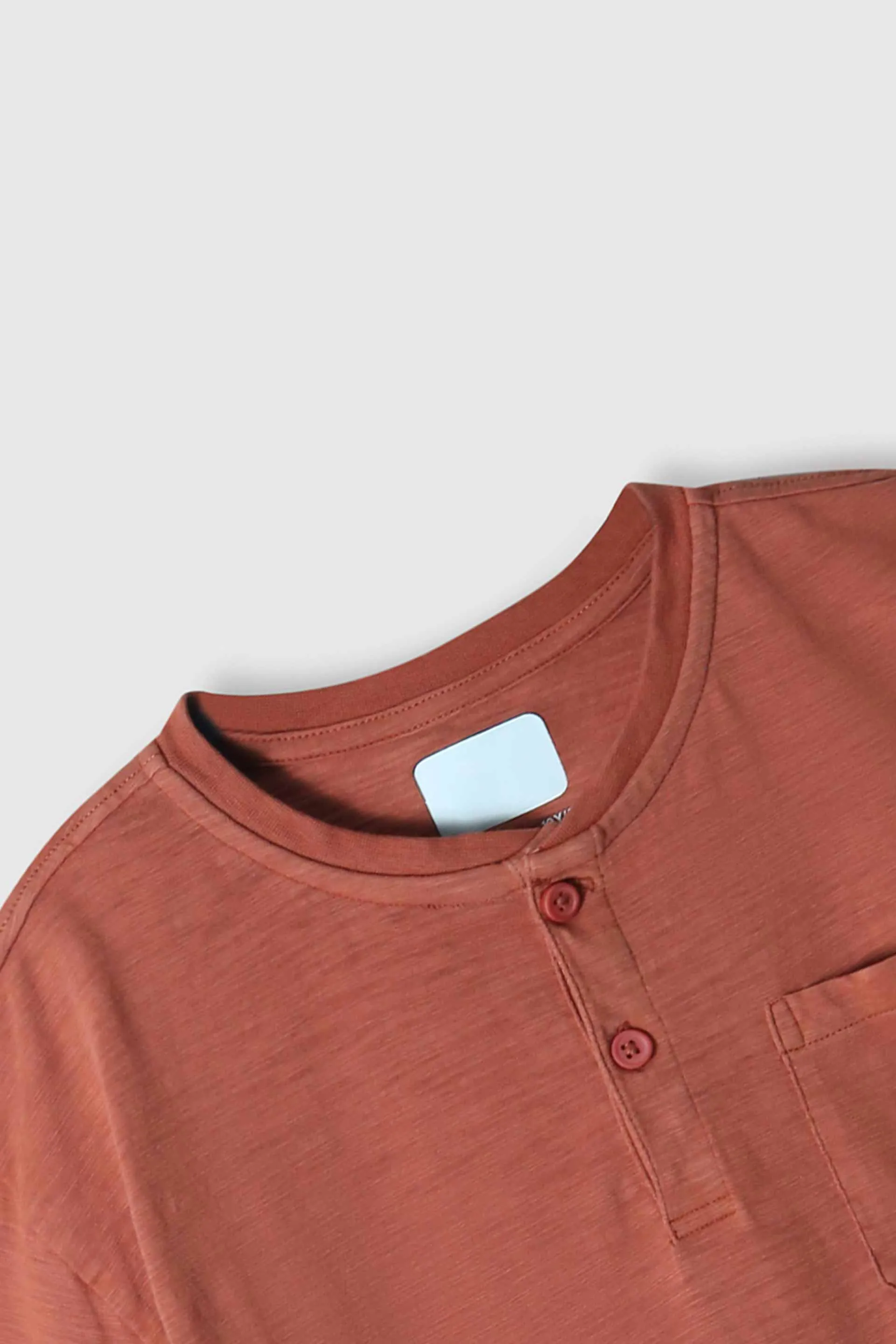 Boys Soft Cotton Henley T-Shirt With Pocket