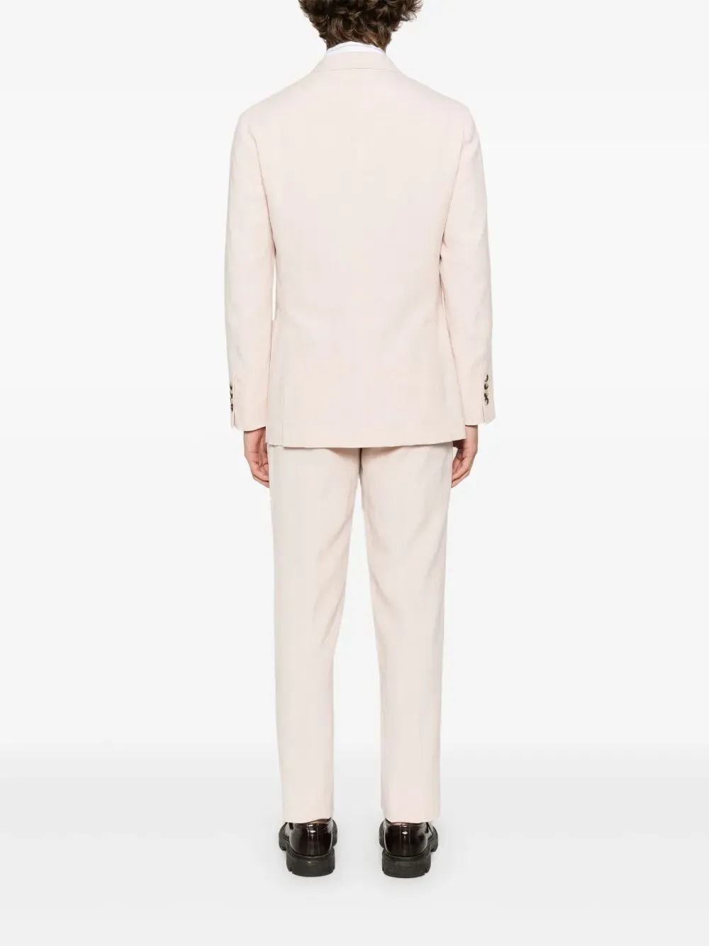 BRUNELLO CUCINELLI Double-Breasted Linen Suit for Men