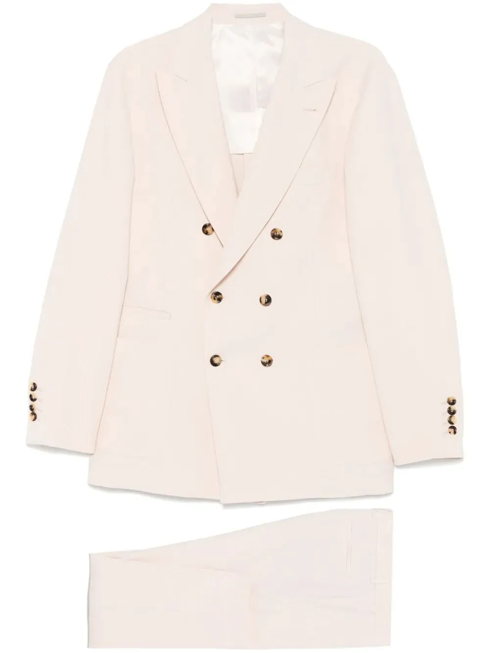 BRUNELLO CUCINELLI Double-Breasted Linen Suit for Men
