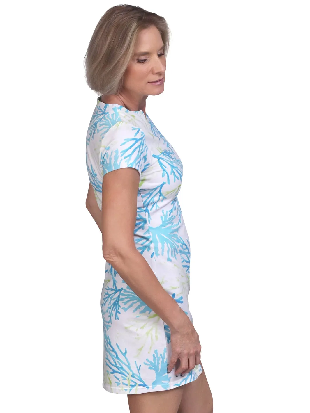 Callie Short Sleeve Shift Dress Belize