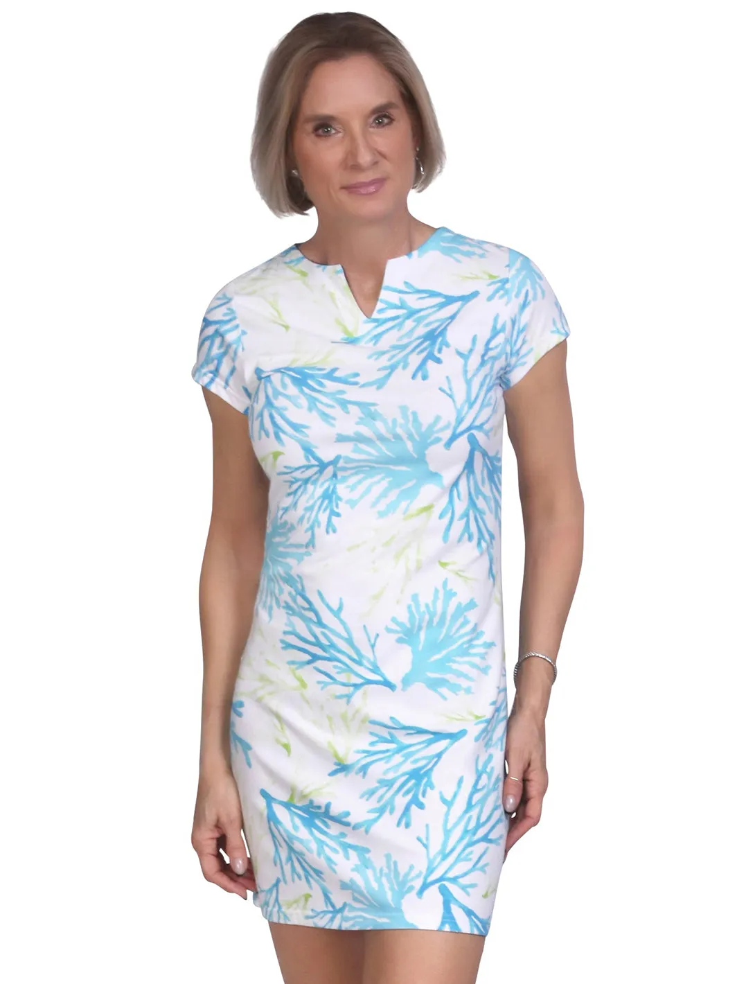 Callie Short Sleeve Shift Dress Belize