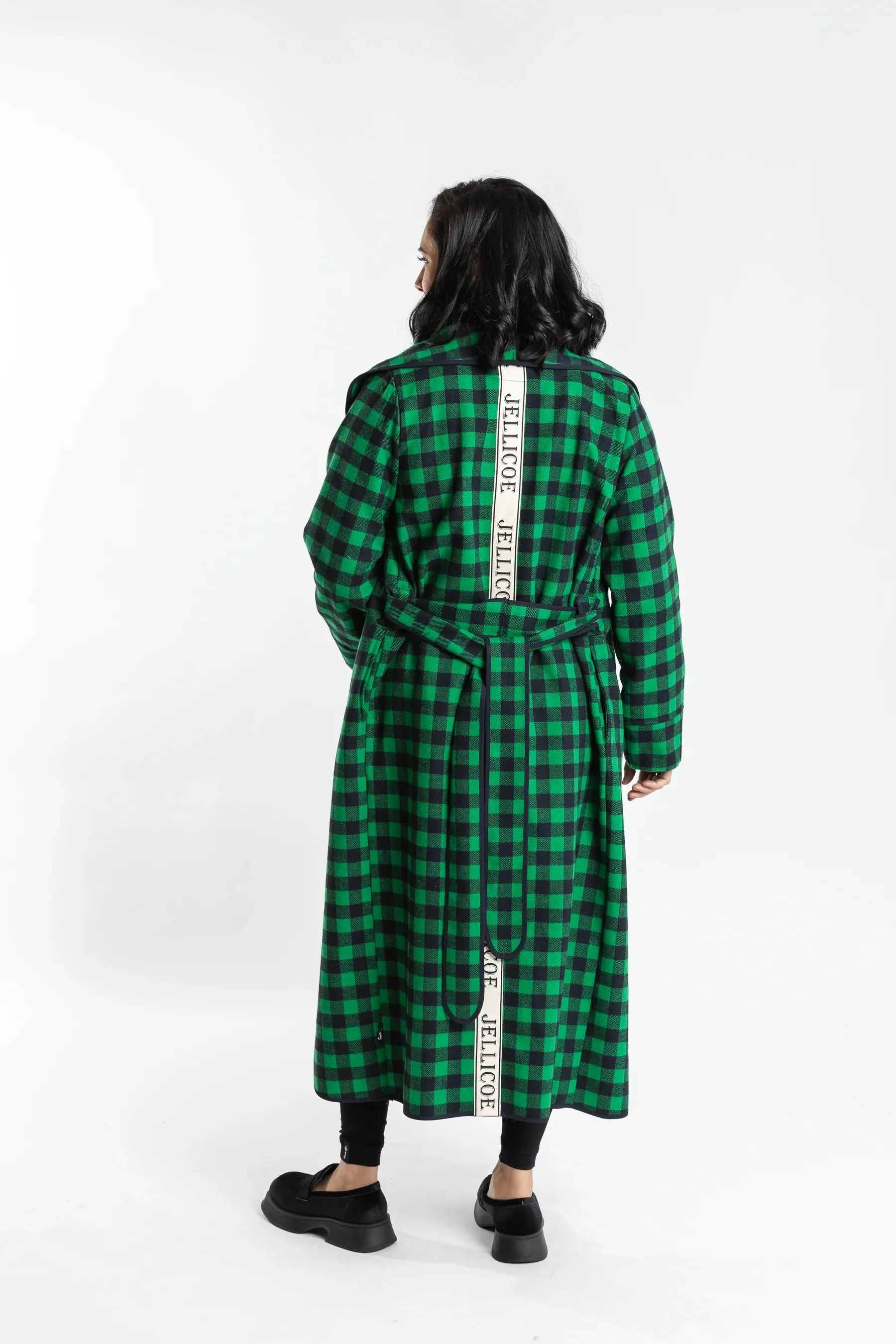 Capri Coat Green & Navy