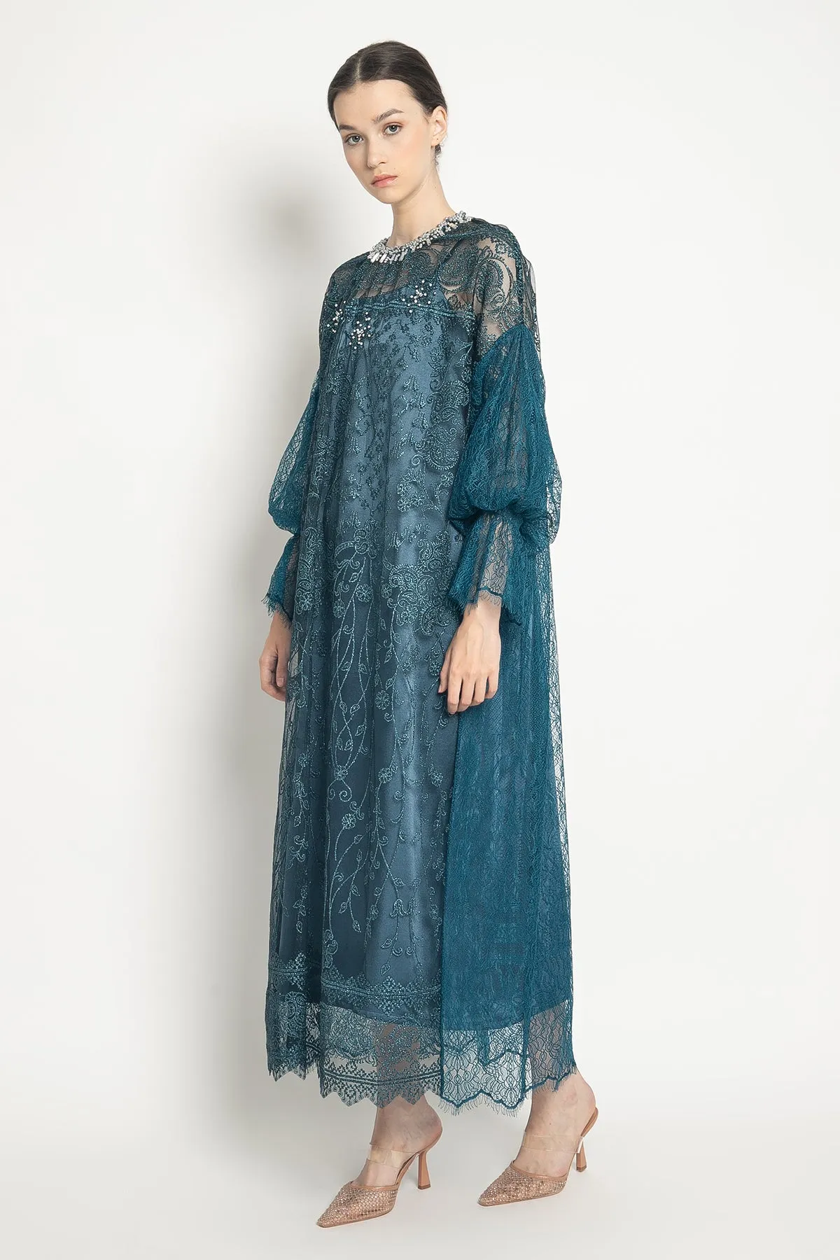 Carissa Dress in Teal Blue
