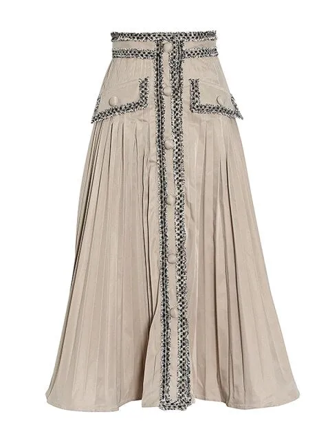 Casual Skirt For Women High Waist Loose Patchwork