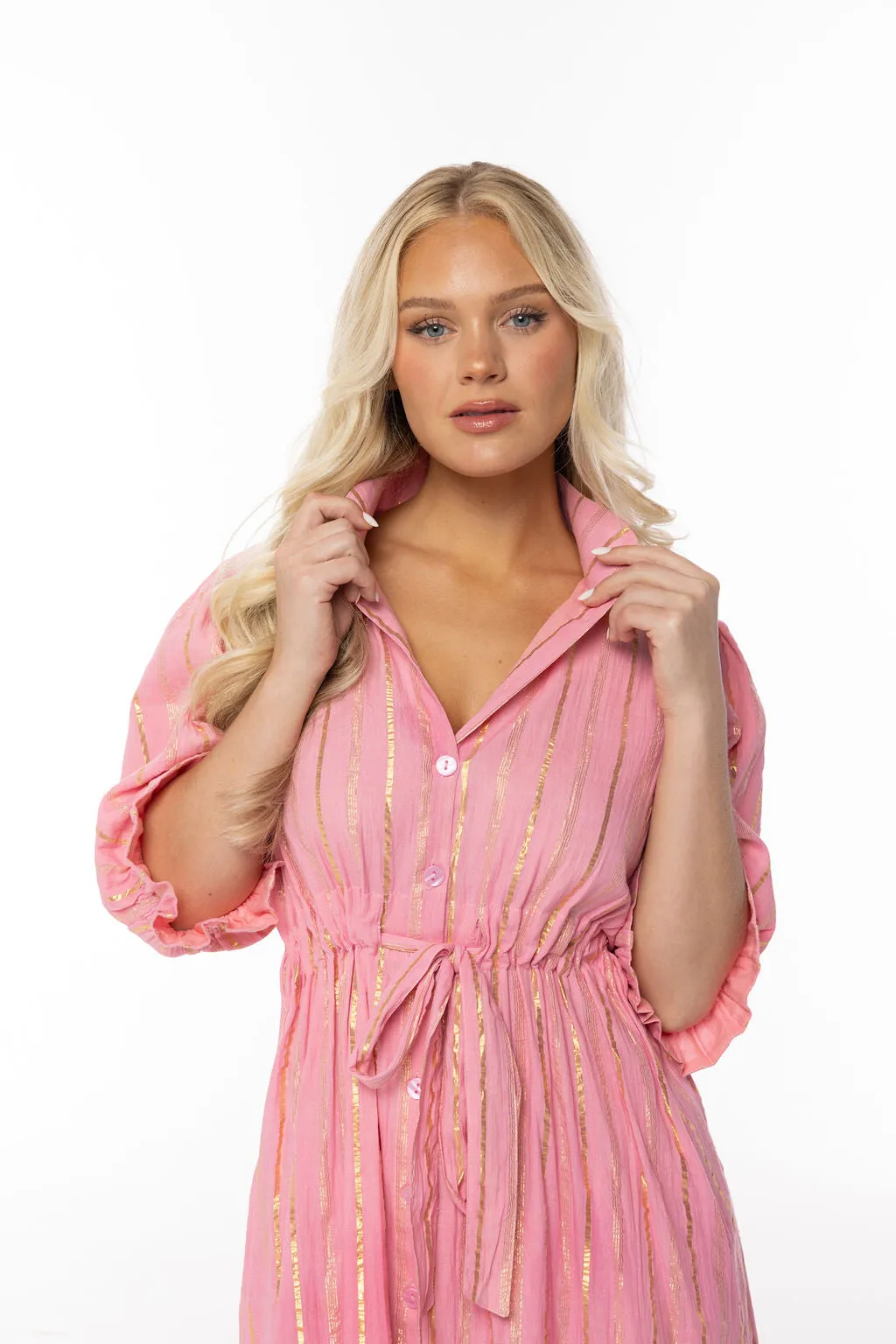 Catherine Dress-Fresh Spring Bouquet Lurex