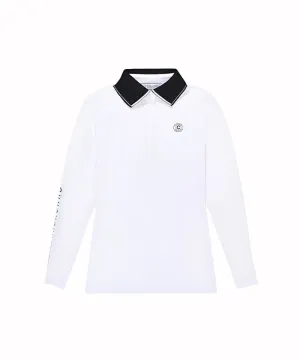 CHUCUCHU Knit Collar Point T-Shirt - White