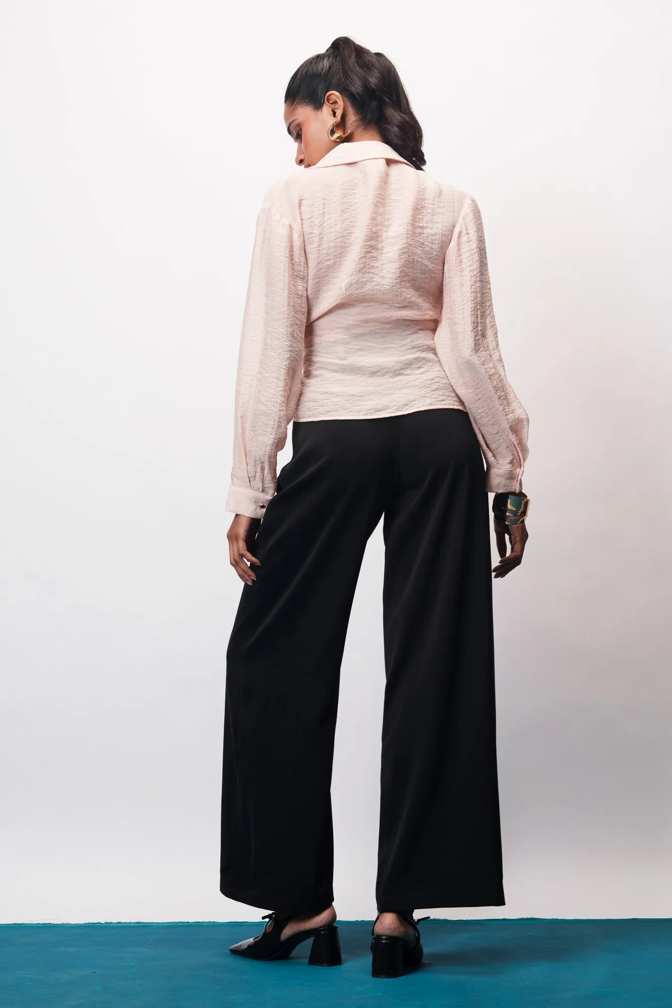 City Black Adjustable Korean Pants