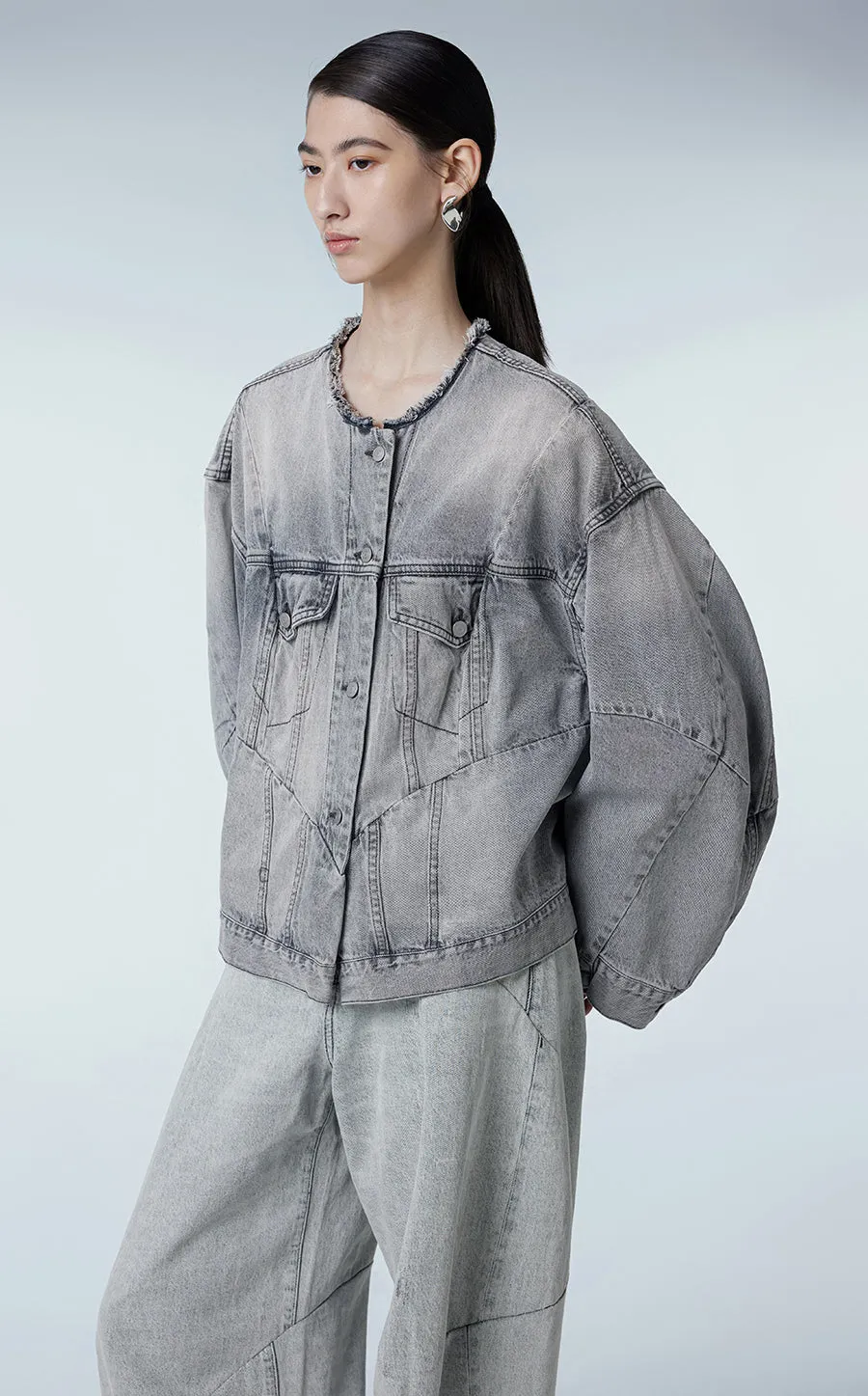 Coat / JNBY Oversized Cotton Demin Jacket