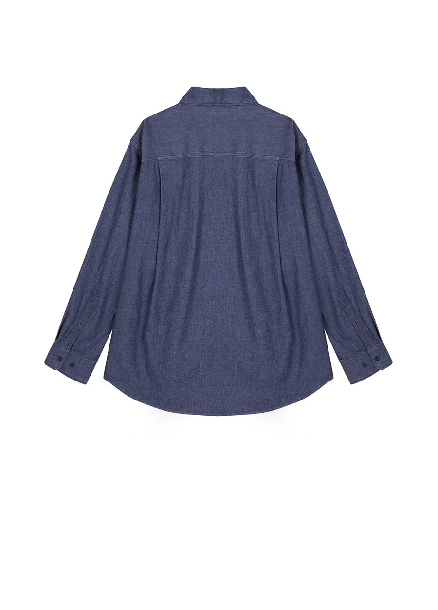 Coat / JNBY Oversized Denim Shirt Jacket
