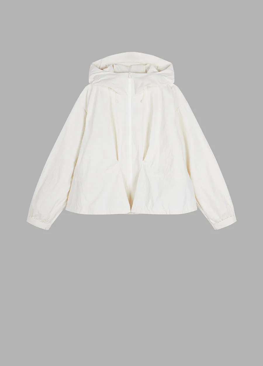 Coat / JNBY Oversized Zipper Placket Hooded Jacket