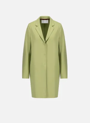 Cocoon coat in light pressed wool