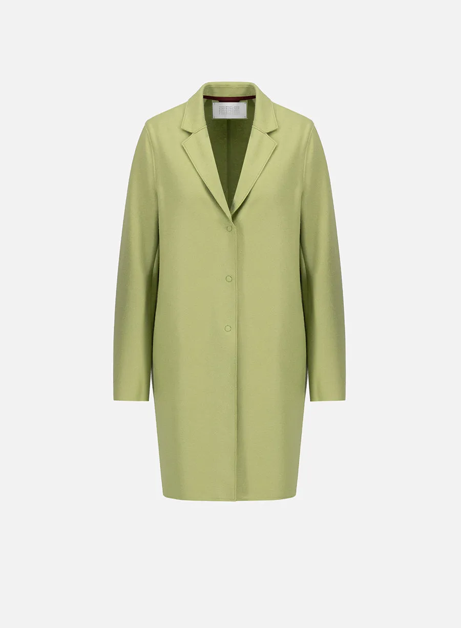 Cocoon coat in light pressed wool