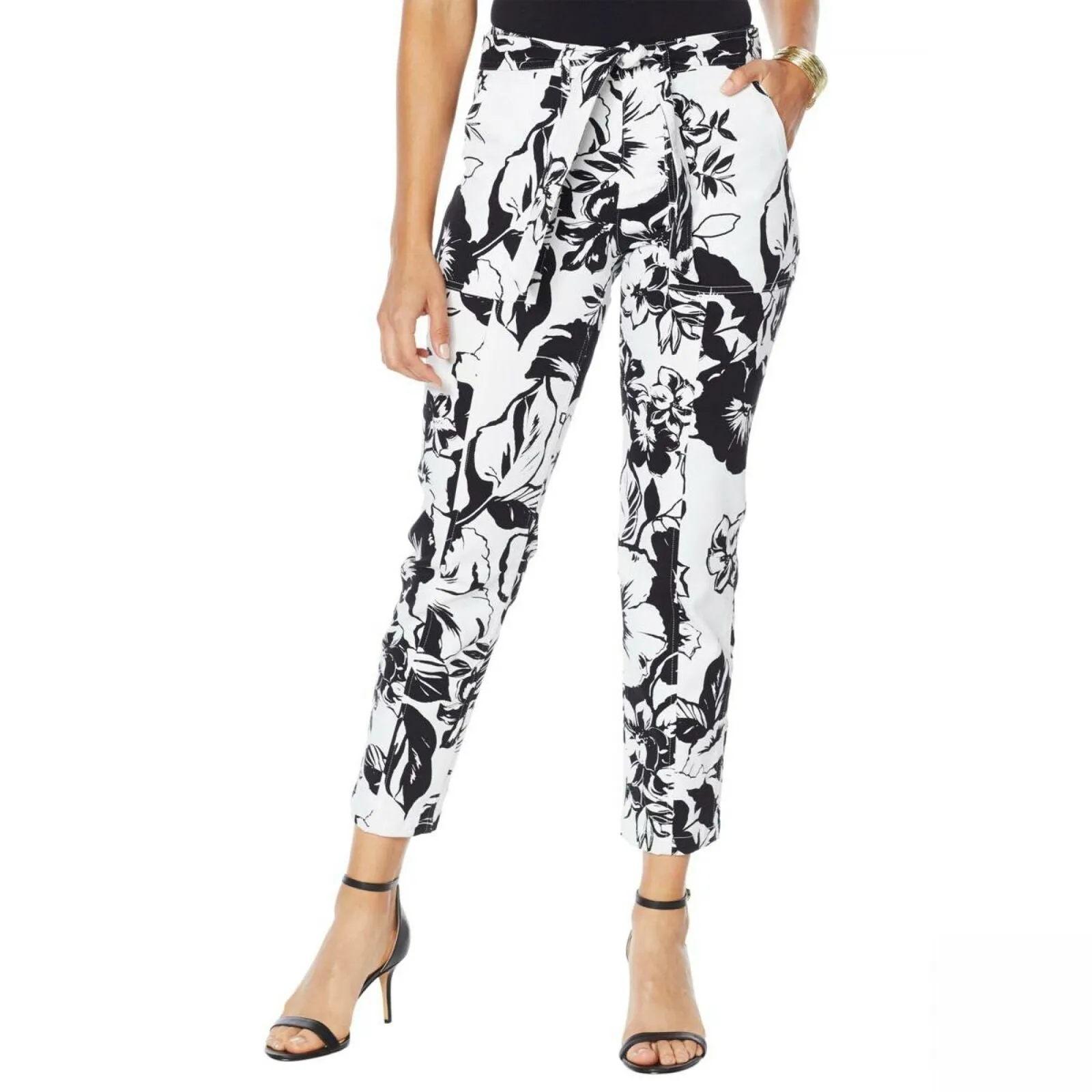 Colleen Lopez Women's Printed Slim Fit Cargo Pants