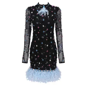 Colourful Diamonds Short Prom Dress
