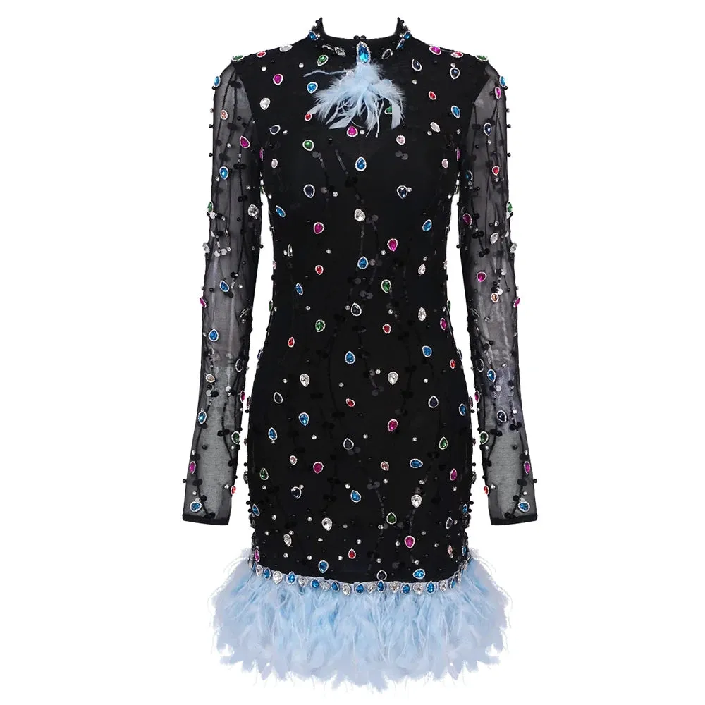 Colourful Diamonds Short Prom Dress