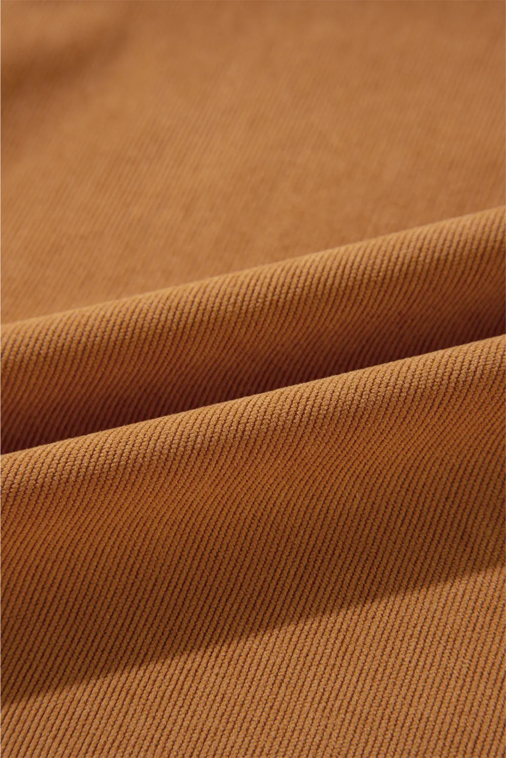 Corduroy Shift Dress with Pleated Puff Sleeves