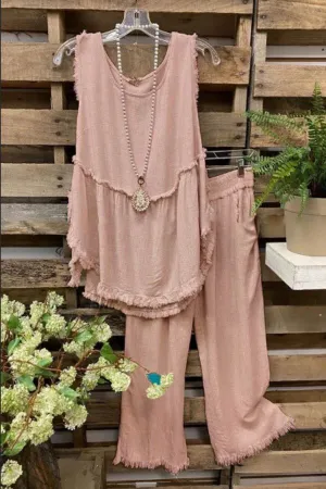 Cotton Sleeveless Pant Suits