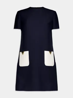 Crepe Couture Short Dress