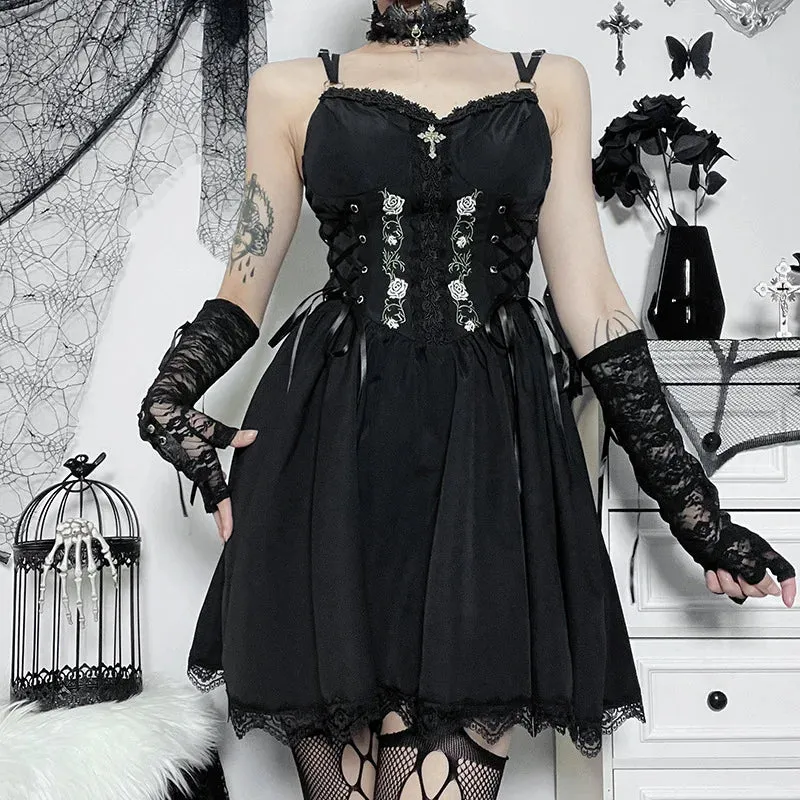 Dark Gothic Aesthetic Bandage Corset Dress