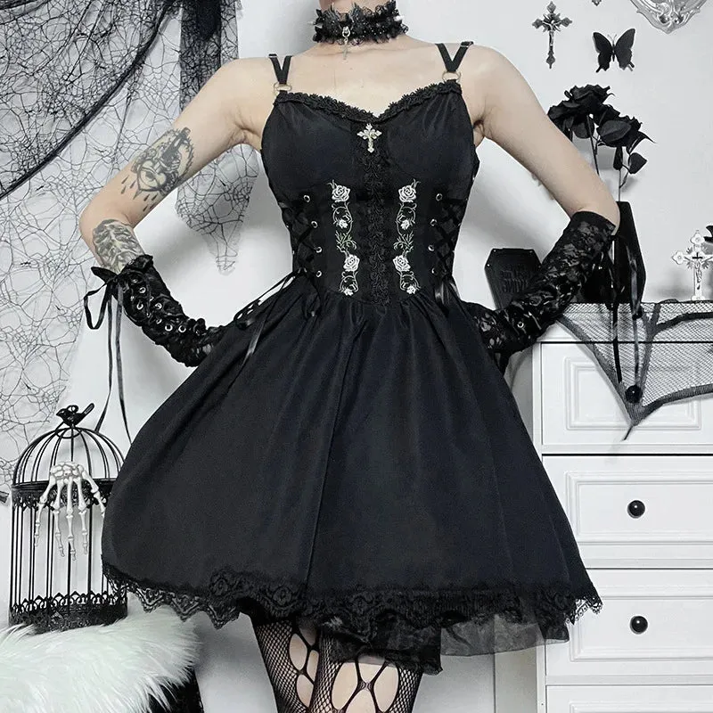 Dark Gothic Aesthetic Bandage Corset Dress