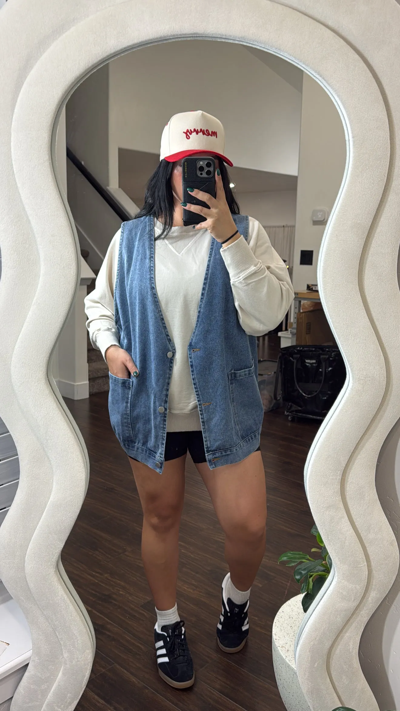 Denim oversized vest