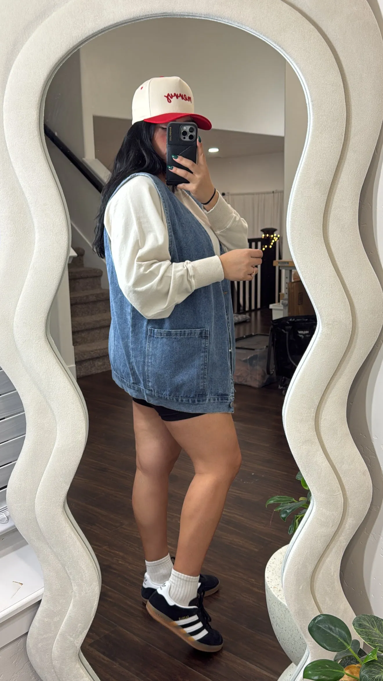 Denim oversized vest