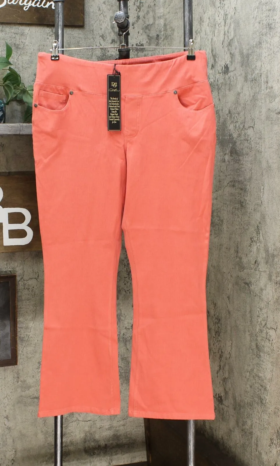 DG2 by Diane Gilman Women's Petite Stretch Knit Twill Boot Cut Jeggings