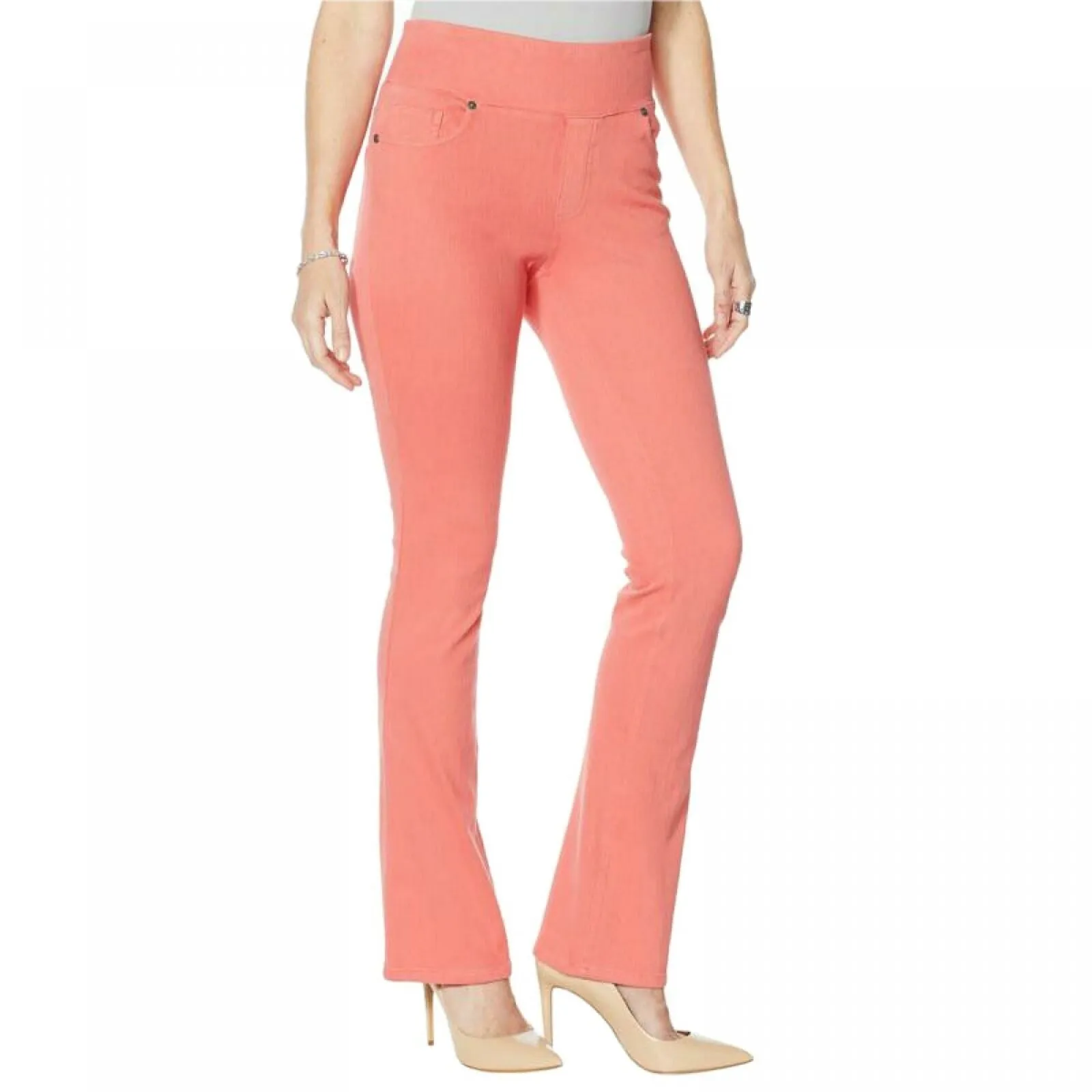 DG2 by Diane Gilman Women's Petite Stretch Knit Twill Boot Cut Jeggings