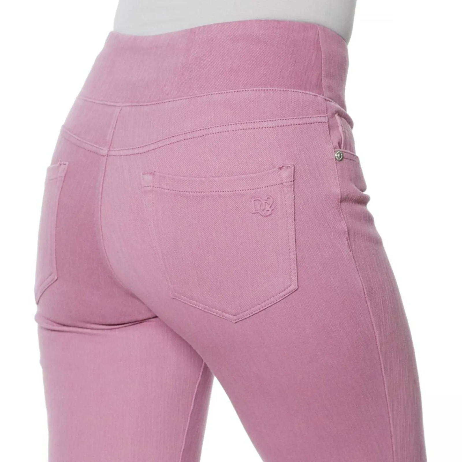 DG2 by Diane Gilman Women's Petite Stretch Knit Twill Boot Cut Jeggings