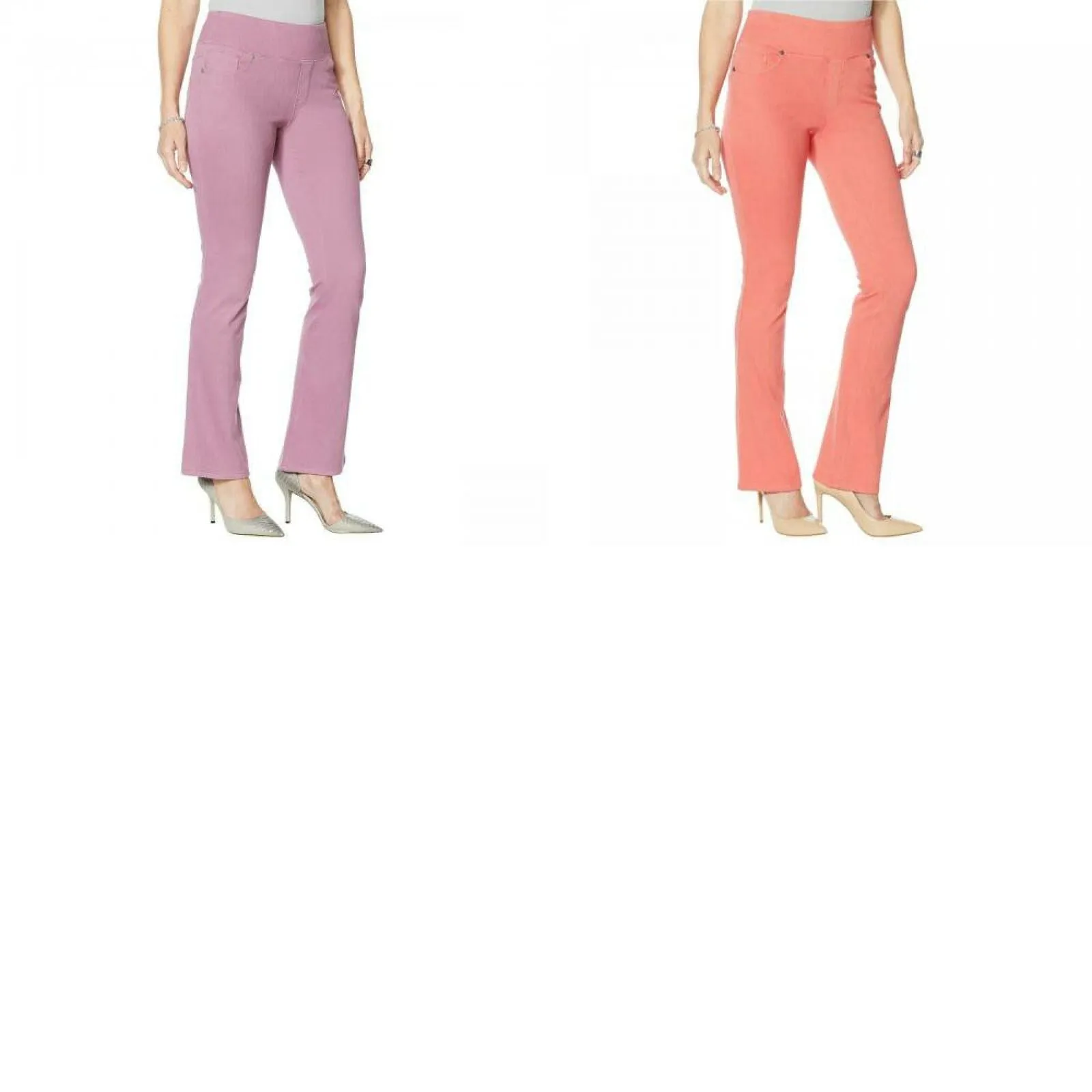 DG2 by Diane Gilman Women's Petite Stretch Knit Twill Boot Cut Jeggings