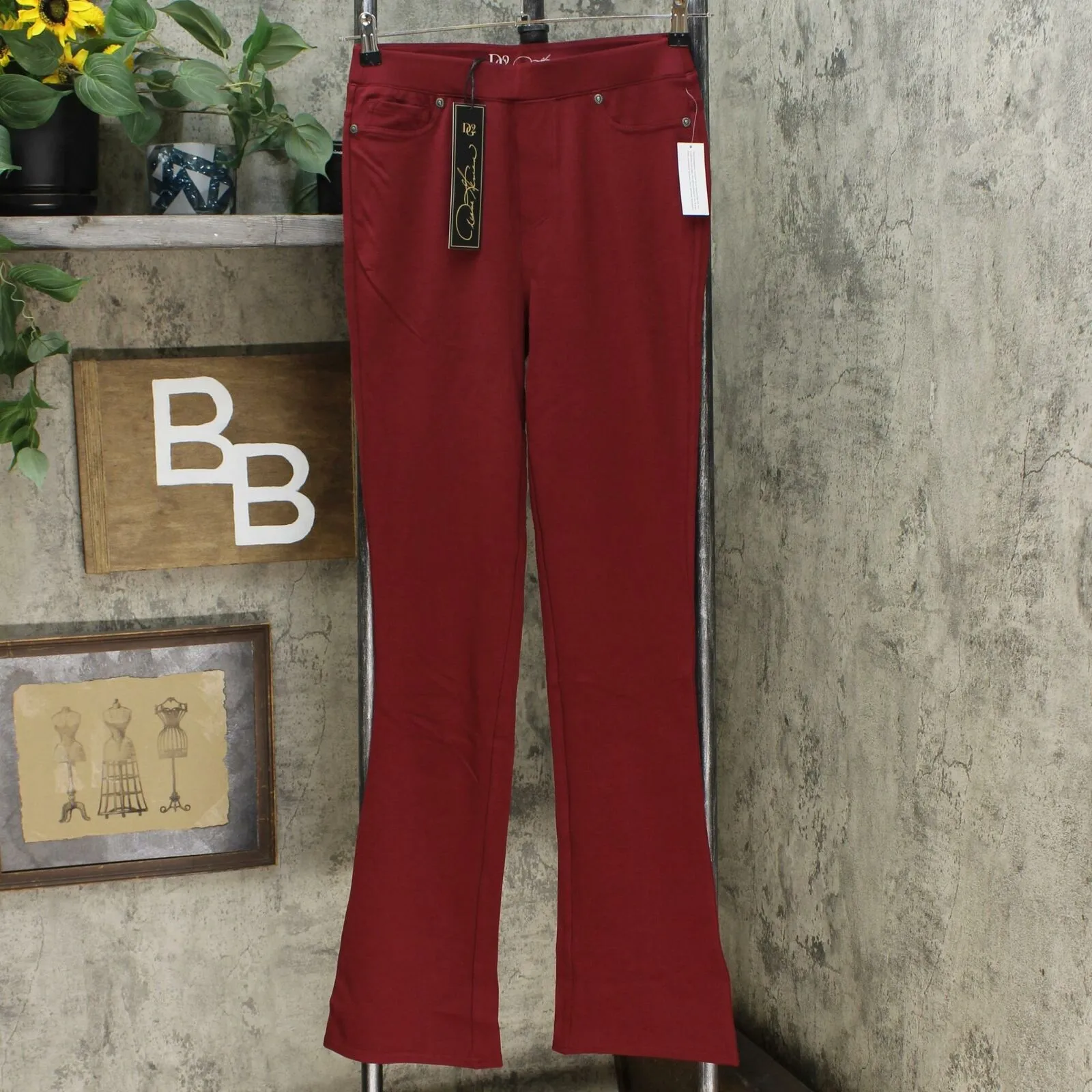 DG2 by Diane Gilman Women's Tall Pull On Stretch Ponte Boot Cut Pants