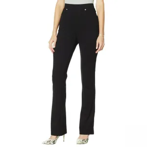 DG2 by Diane Gilman Women's Tall Pull On Stretch Ponte Boot Cut Pants