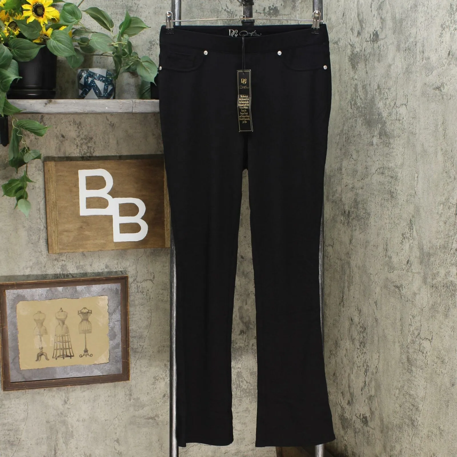DG2 by Diane Gilman Women's Tall Pull On Stretch Ponte Boot Cut Pants