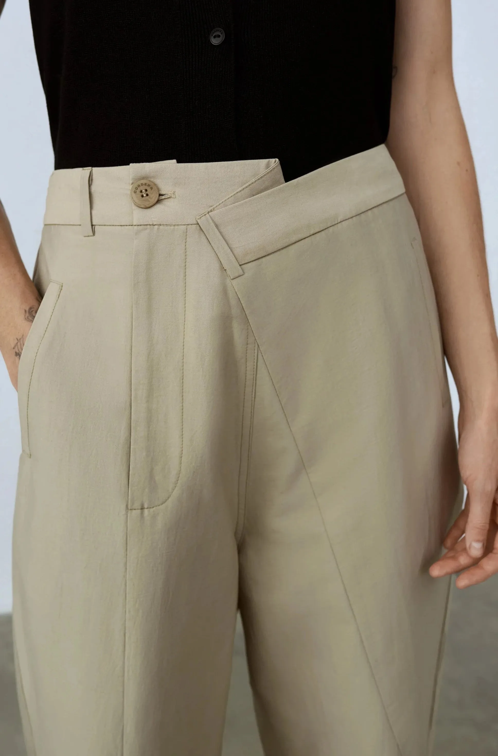 Draped Tailoring Pants, Toasted