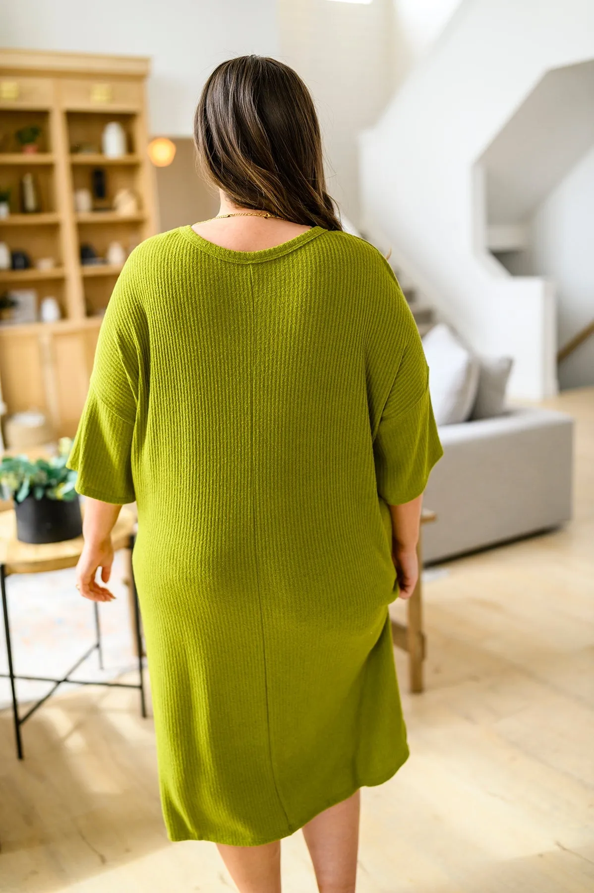 Easy Going Shift Dress in Moss