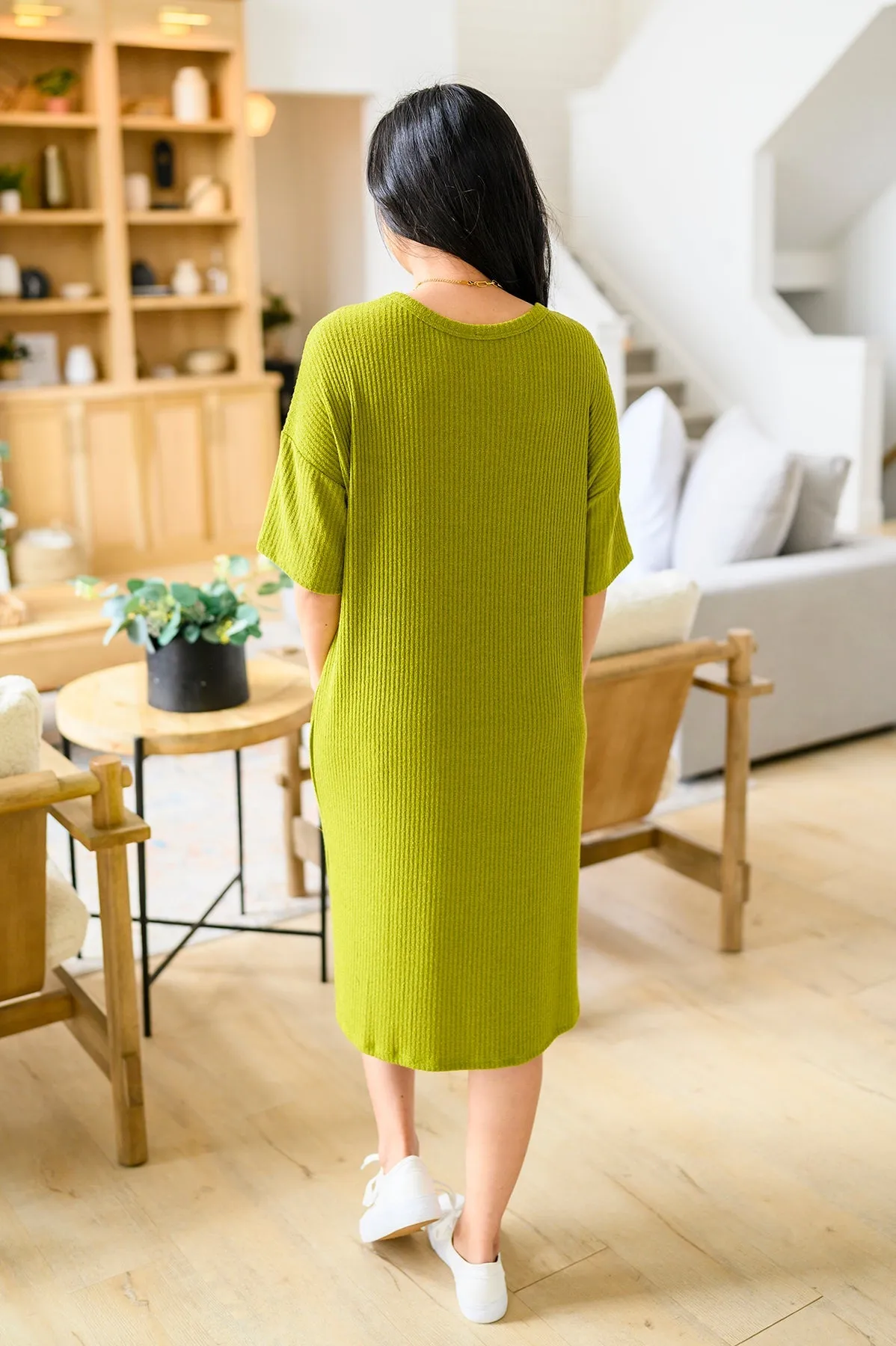 Easy Going Shift Dress in Moss