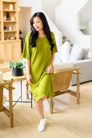 Easy Going Shift Dress in Moss