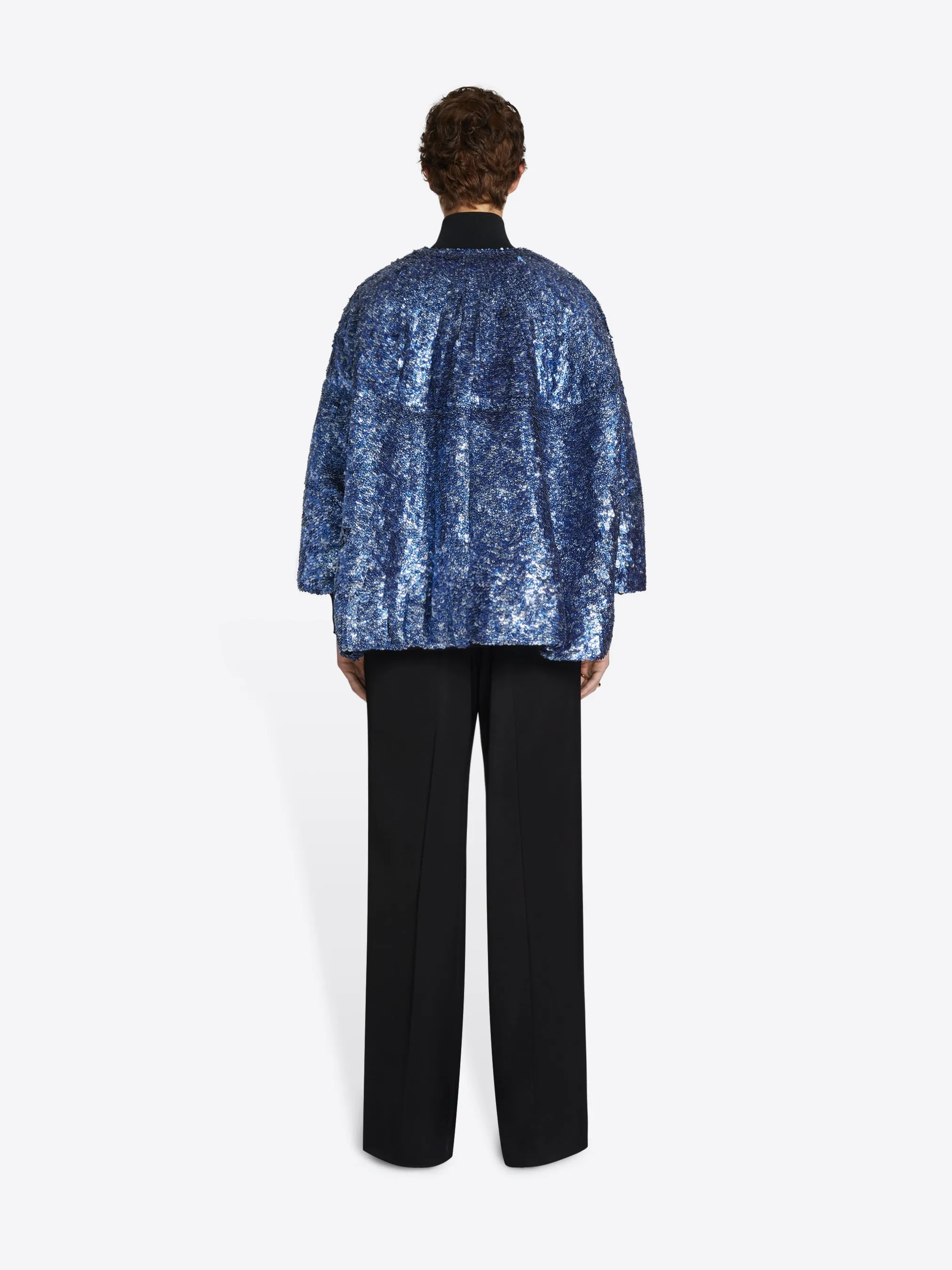 Embellished cocoon jacket