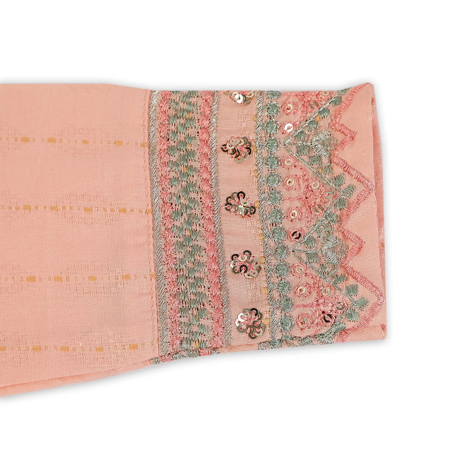 Eminent Girls Embroidered 3Pcs Shalwar Suit - Peach