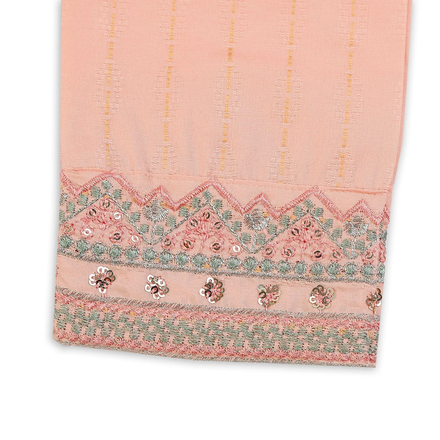 Eminent Girls Embroidered 3Pcs Shalwar Suit - Peach