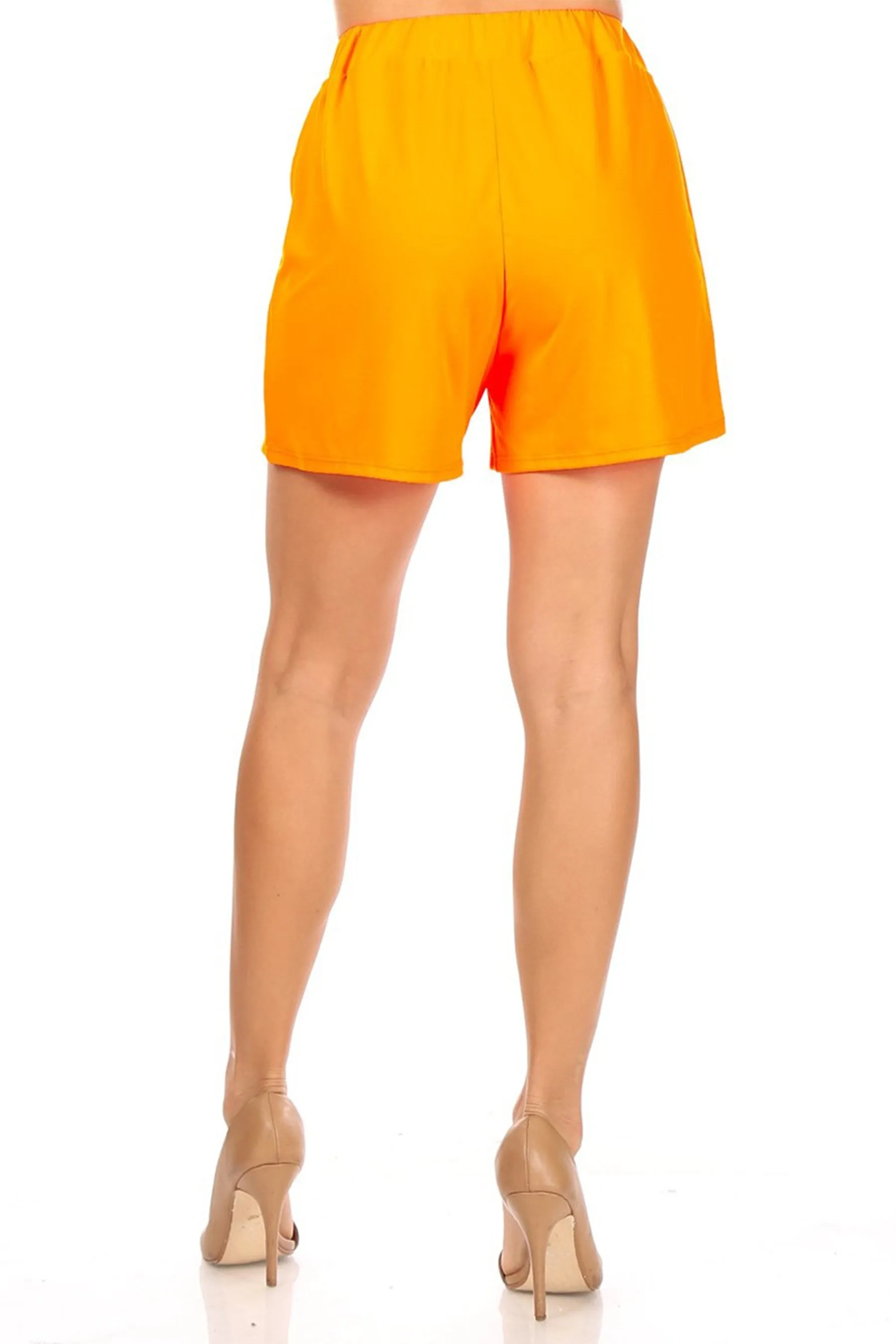 Essential High Waist Solid Pull-On Shorts for Casual Wear P807 $6