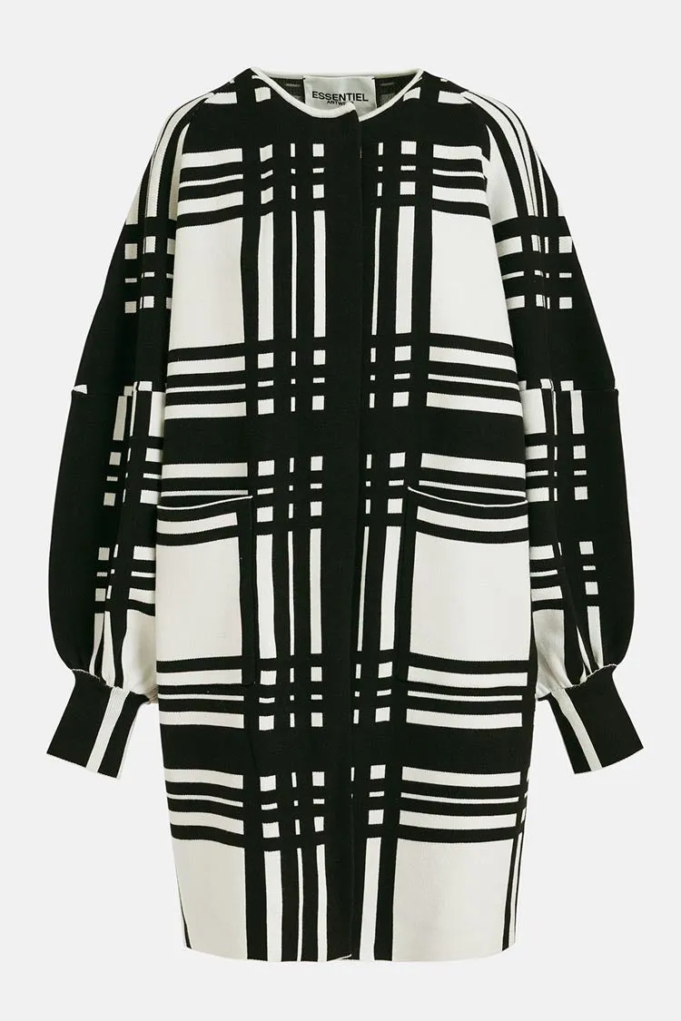 Flow Checked Knit Coat | FINAL SALE