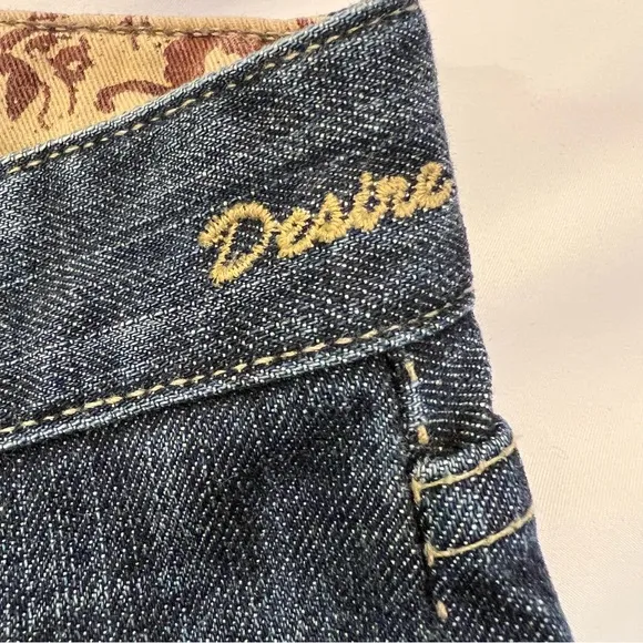 GoldSign Desire Lowrise Distressed Flare Bootcut Denim Jeans USA Made SZ 27 EUC