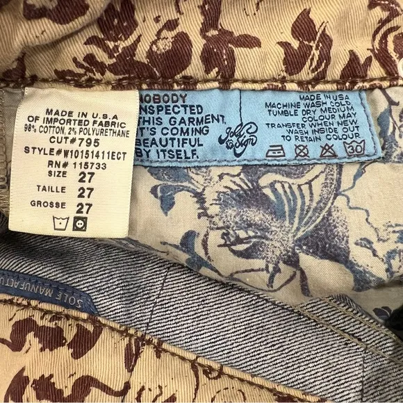 GoldSign Desire Lowrise Distressed Flare Bootcut Denim Jeans USA Made SZ 27 EUC