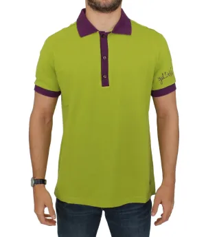 Green cotton polo t-shirt