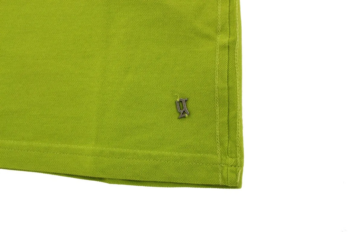 Green cotton polo t-shirt