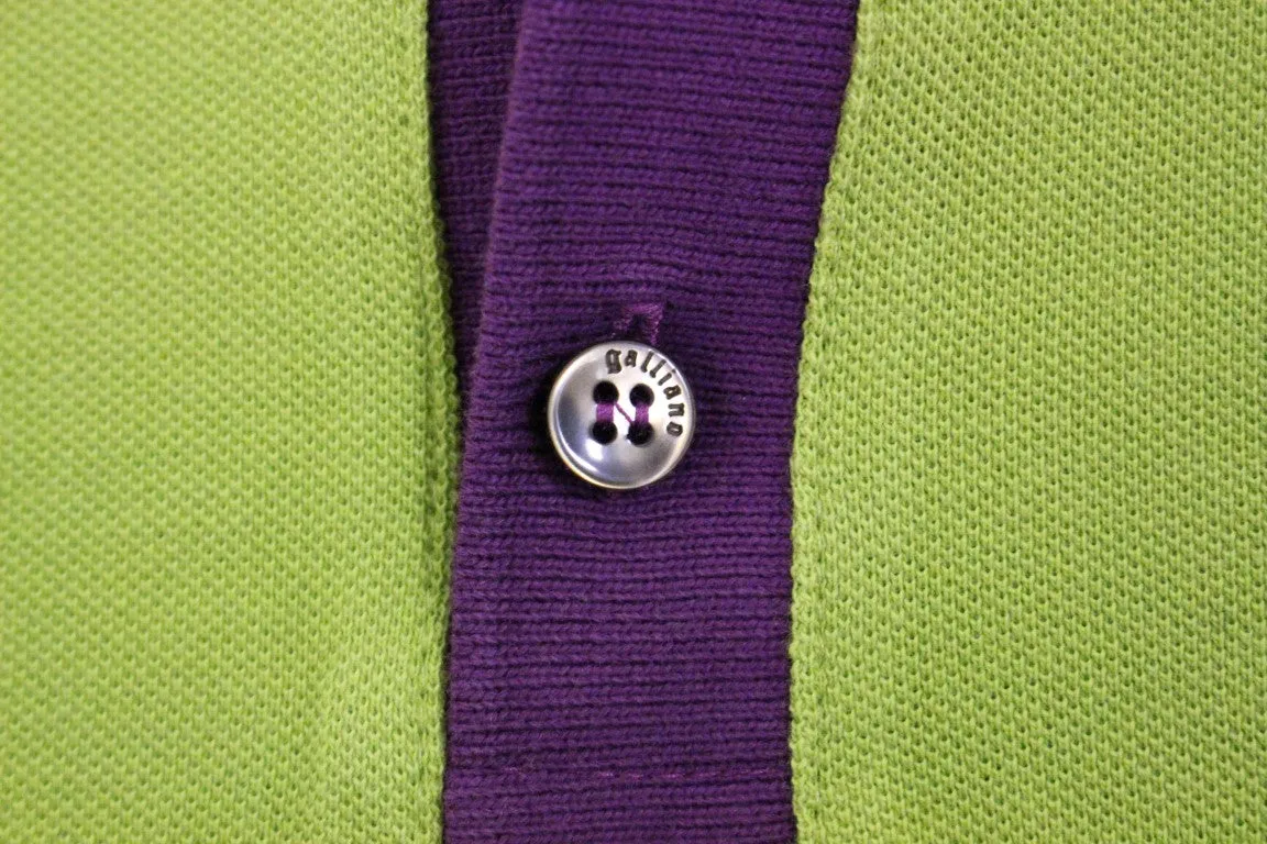 Green cotton polo t-shirt