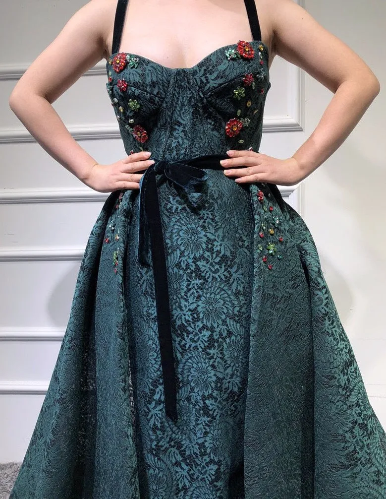 Green Sexy  Evening Dresses   Lace  Fashion Mermaid Evening Gowns