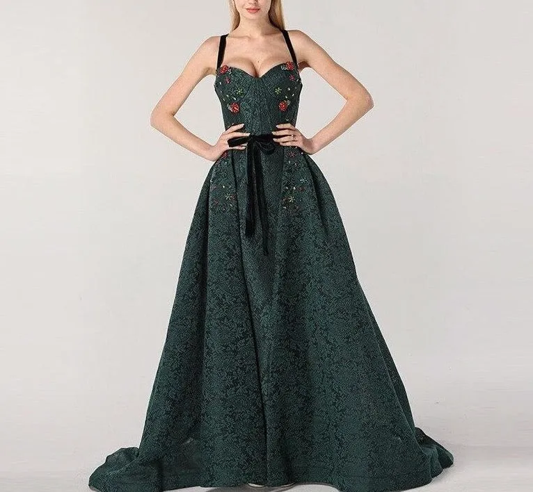 Green Sexy  Evening Dresses   Lace  Fashion Mermaid Evening Gowns